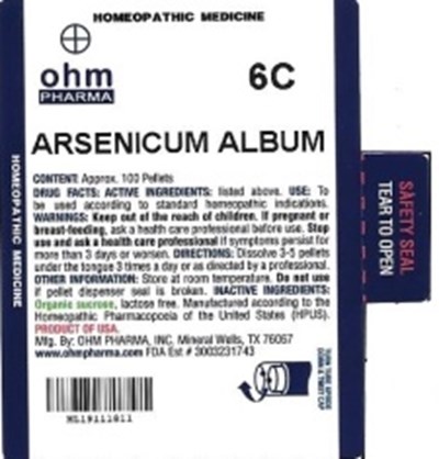 Md Tube Label (Arsenicum Album   Md Tube Label)